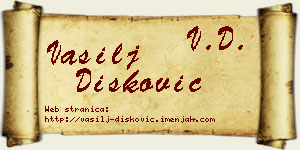 Vasilj Dišković vizit kartica
